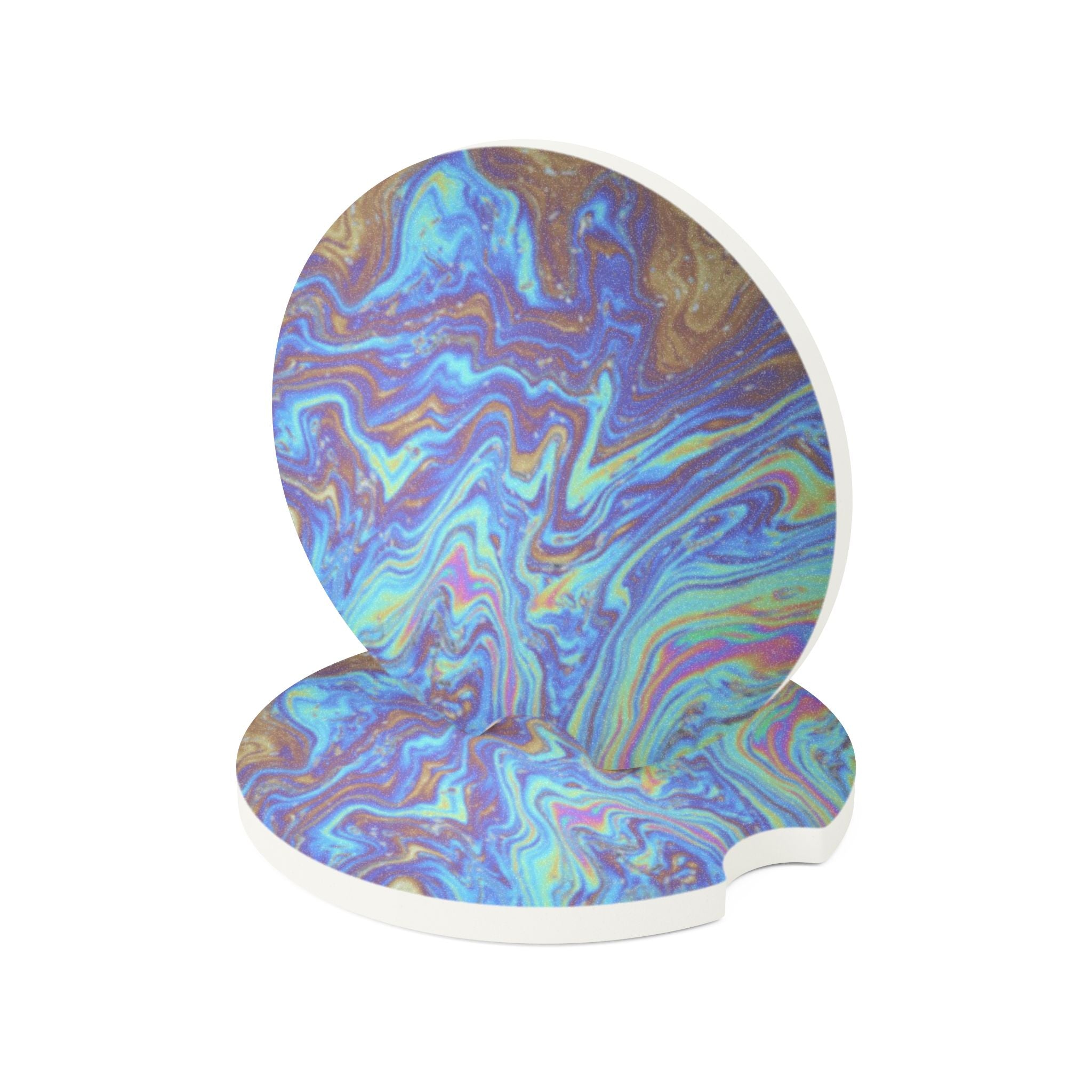 Oil Slick Soapstone Car Coaster