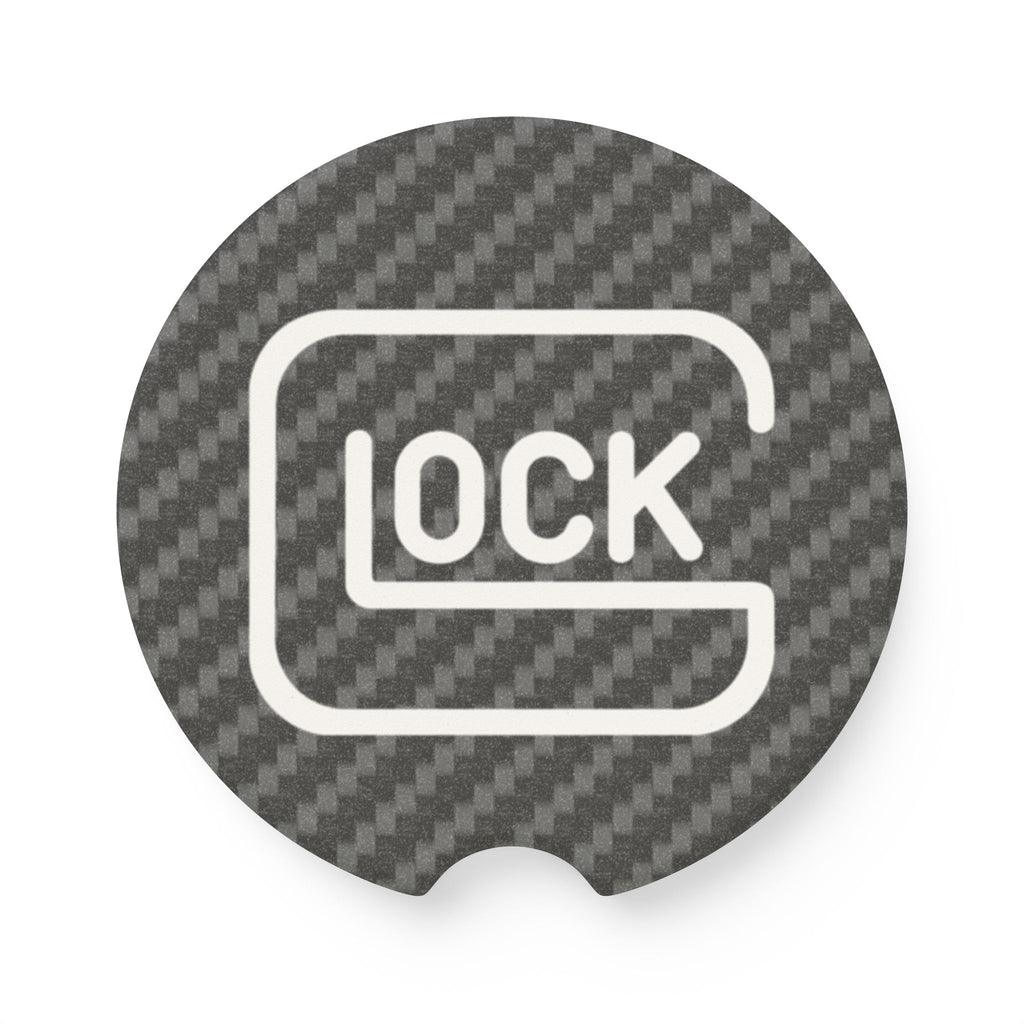 Glock Carbon Fiber Soapstone Car Coaster
