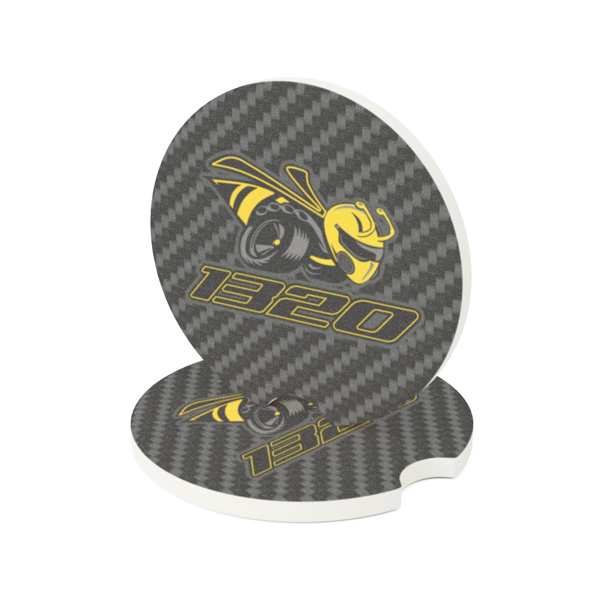 1320 Scat Pack Angry Bee Carbon Fiber Soapstone Car Coaster