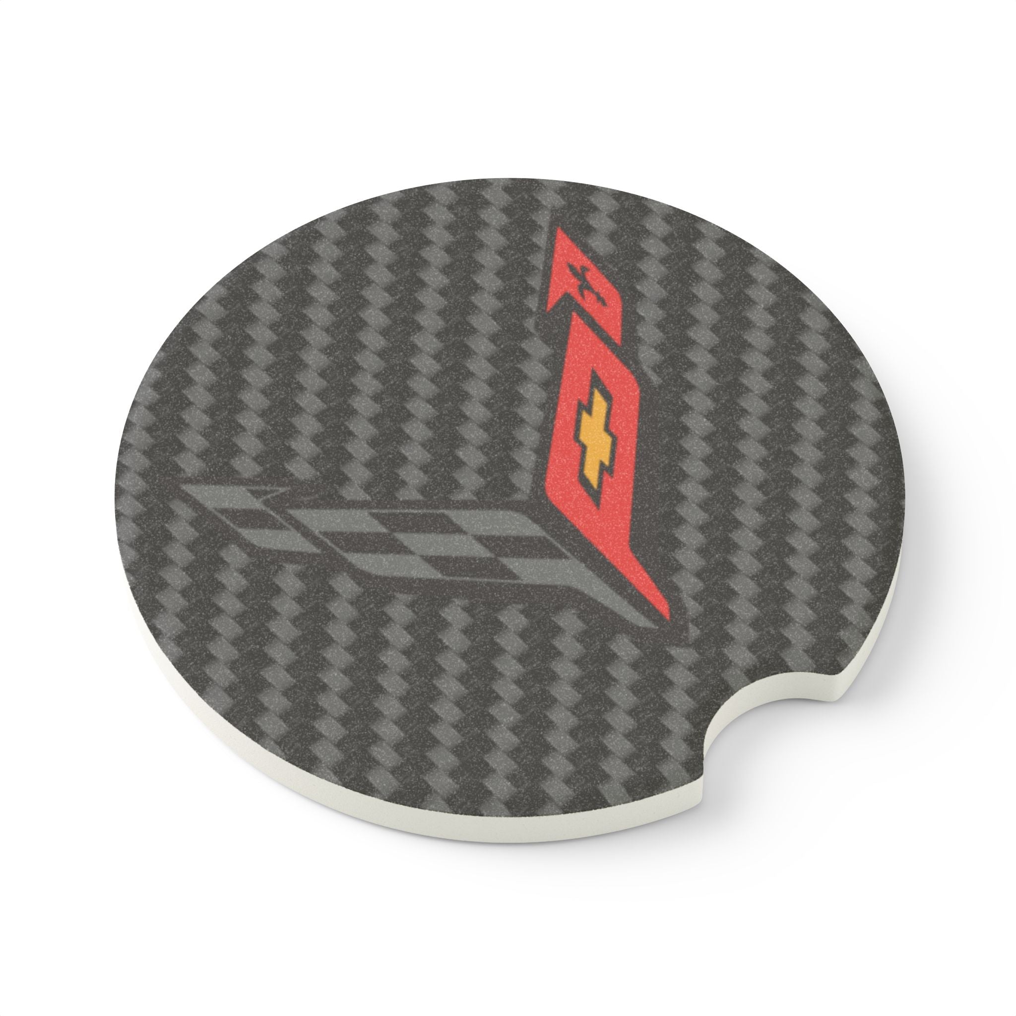 Corvette C8 Dark Carbon Fiber Soapstone Car Coaster