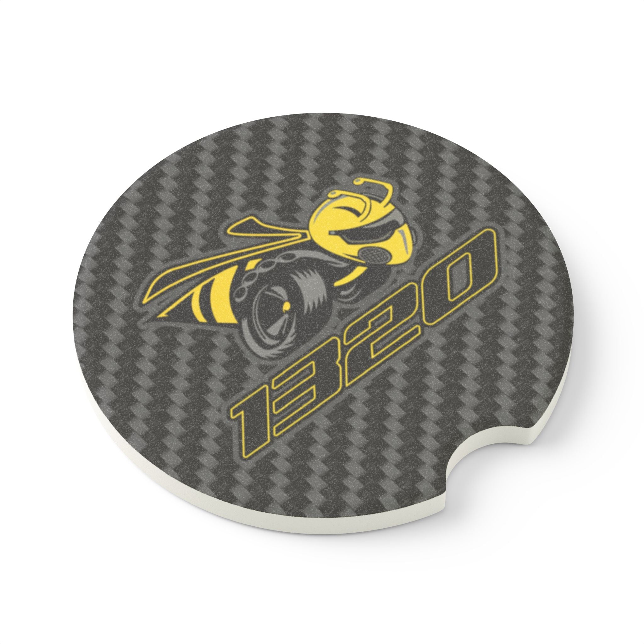 1320 Scat Pack Angry Bee Carbon Fiber Soapstone Car Coaster