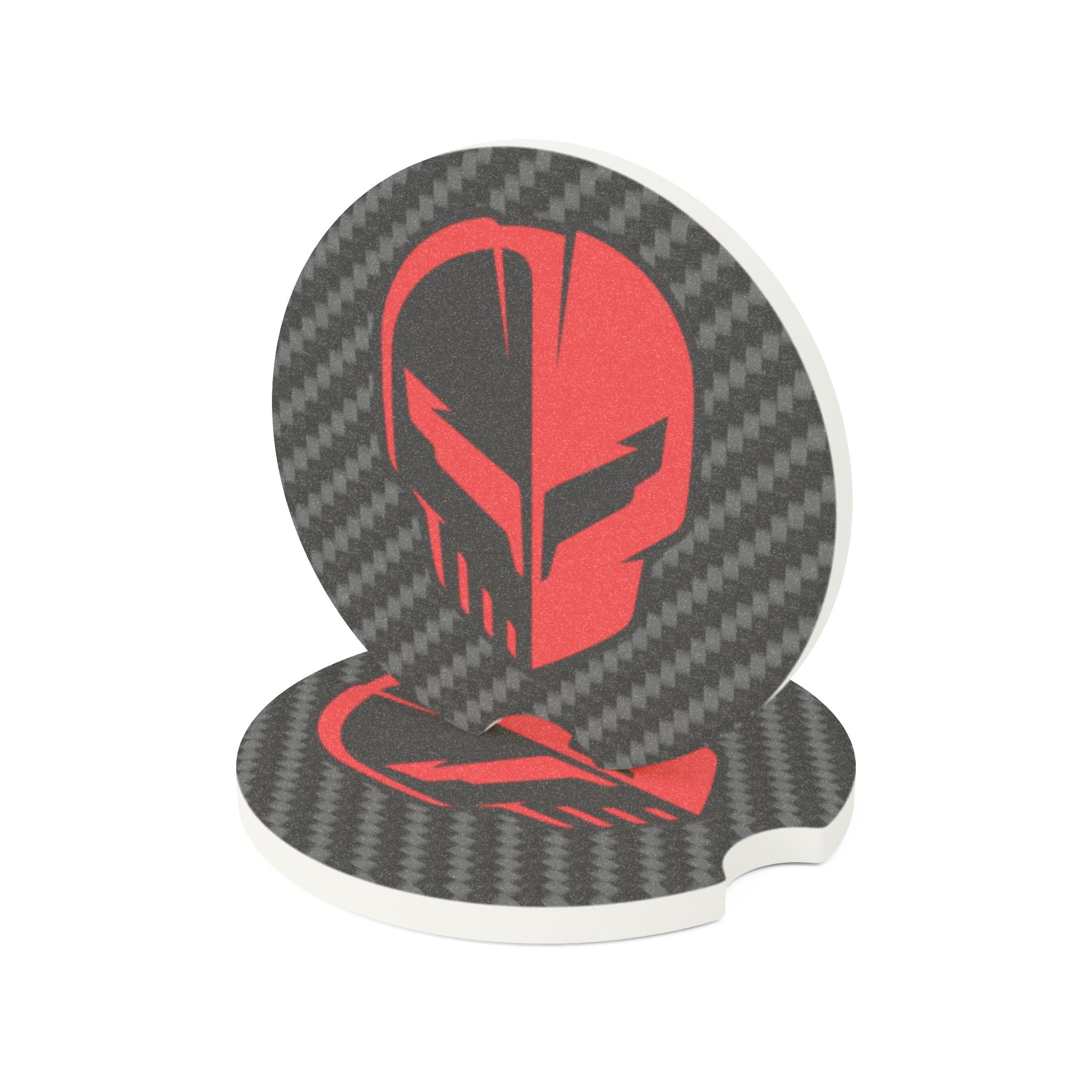 Corvette C8 Jake Skull Carbon Fiber Soapstone Car Coaster