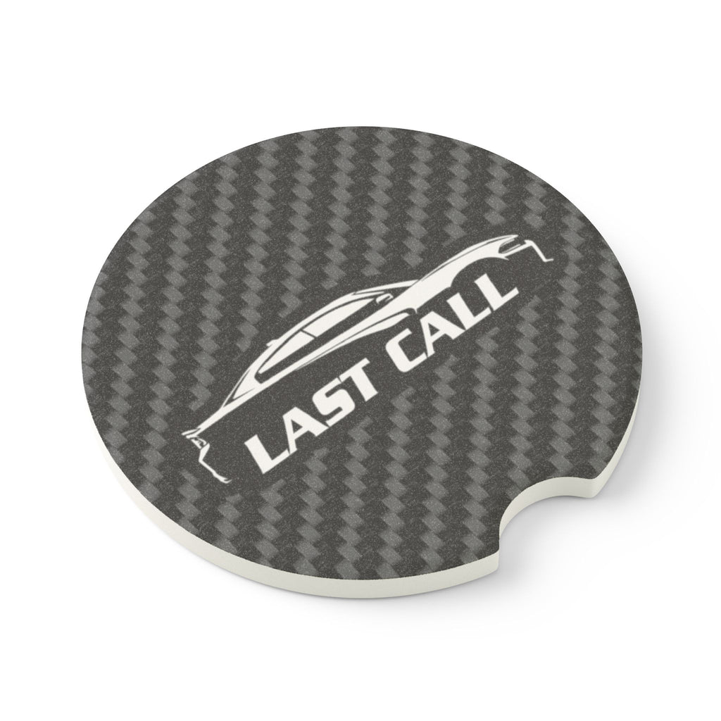 Charger Last Call Carbon Fiber Soapstone Car Coaster