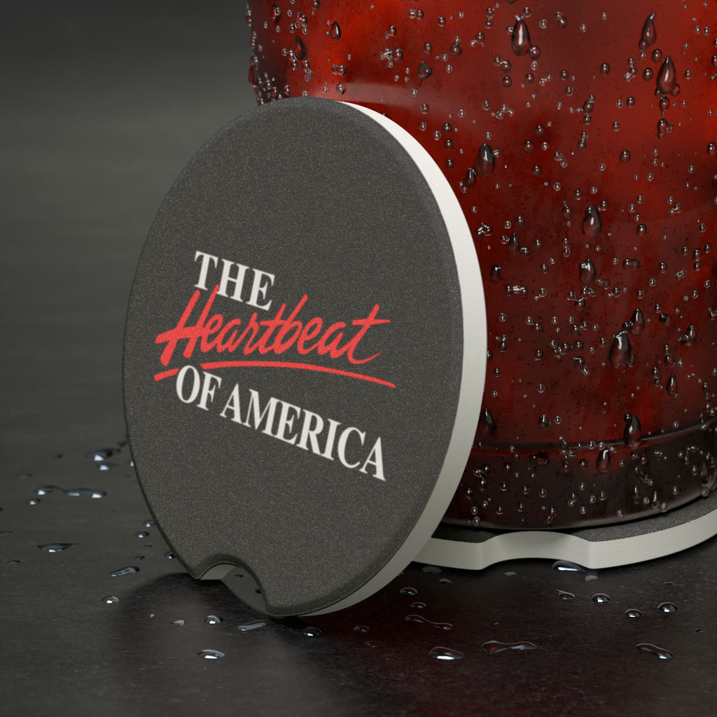 The Heartbeat Of America Soapstone Car Coaster