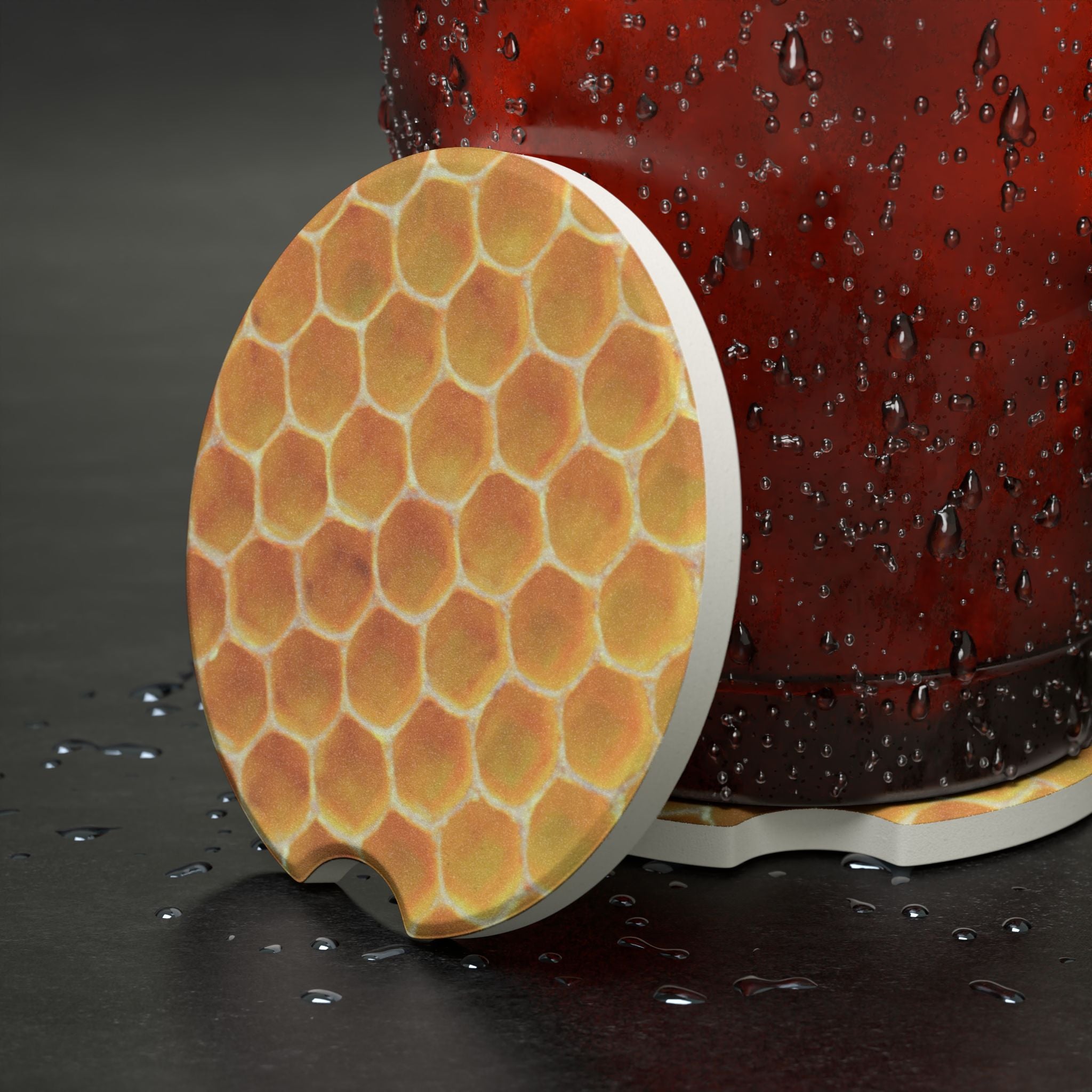 Honeycomb Soapstone Car Coaster