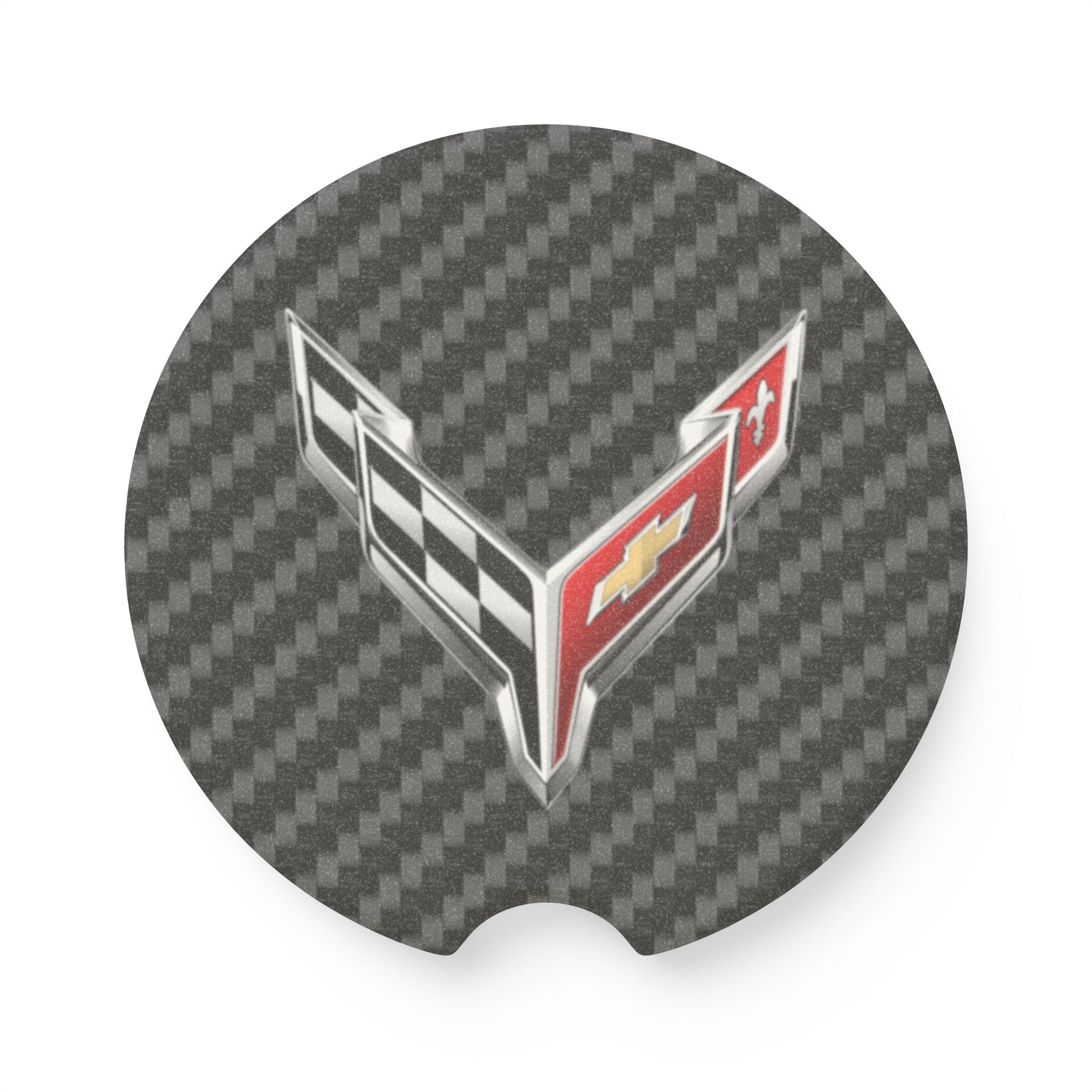 Corvette C8 Carbon Fiber Soapstone Car Coaster