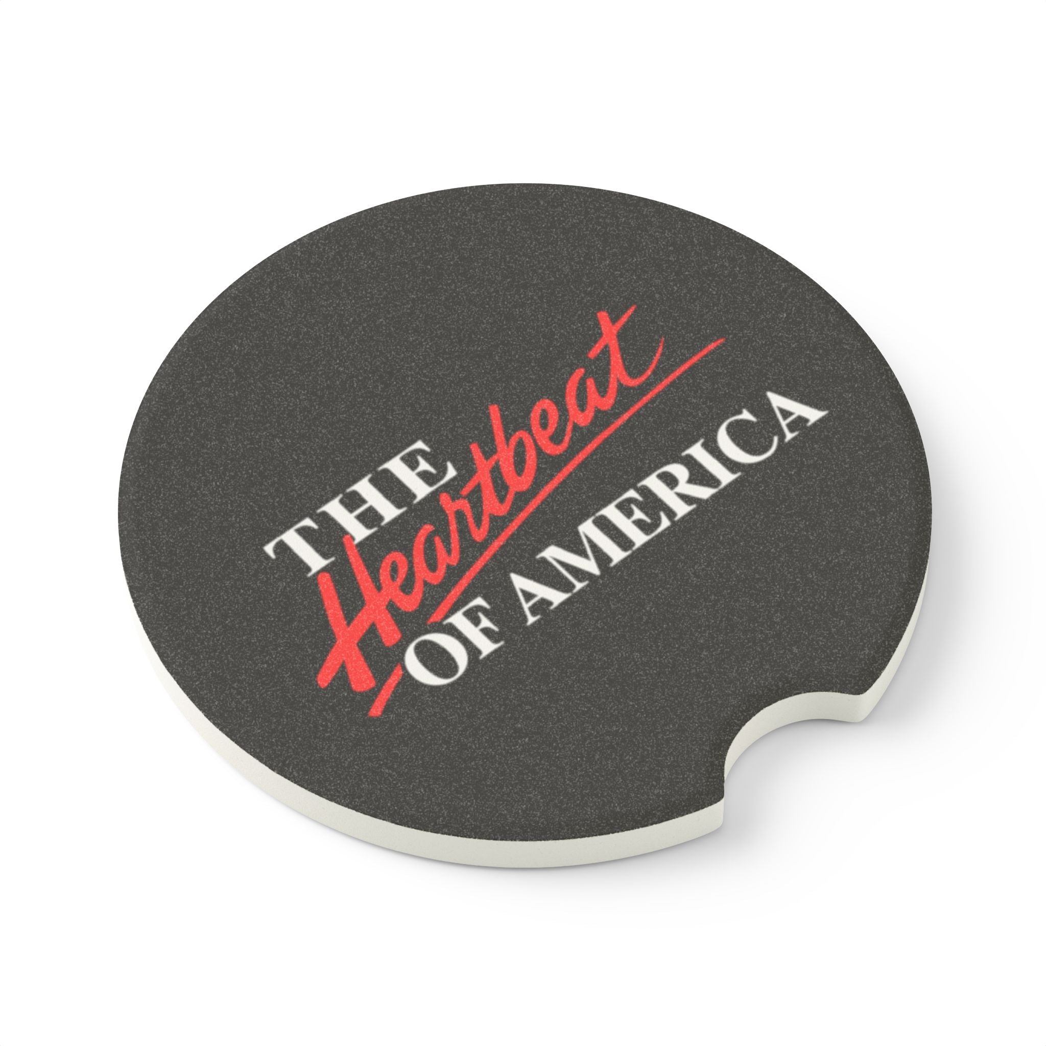 The Heartbeat Of America Soapstone Car Coaster