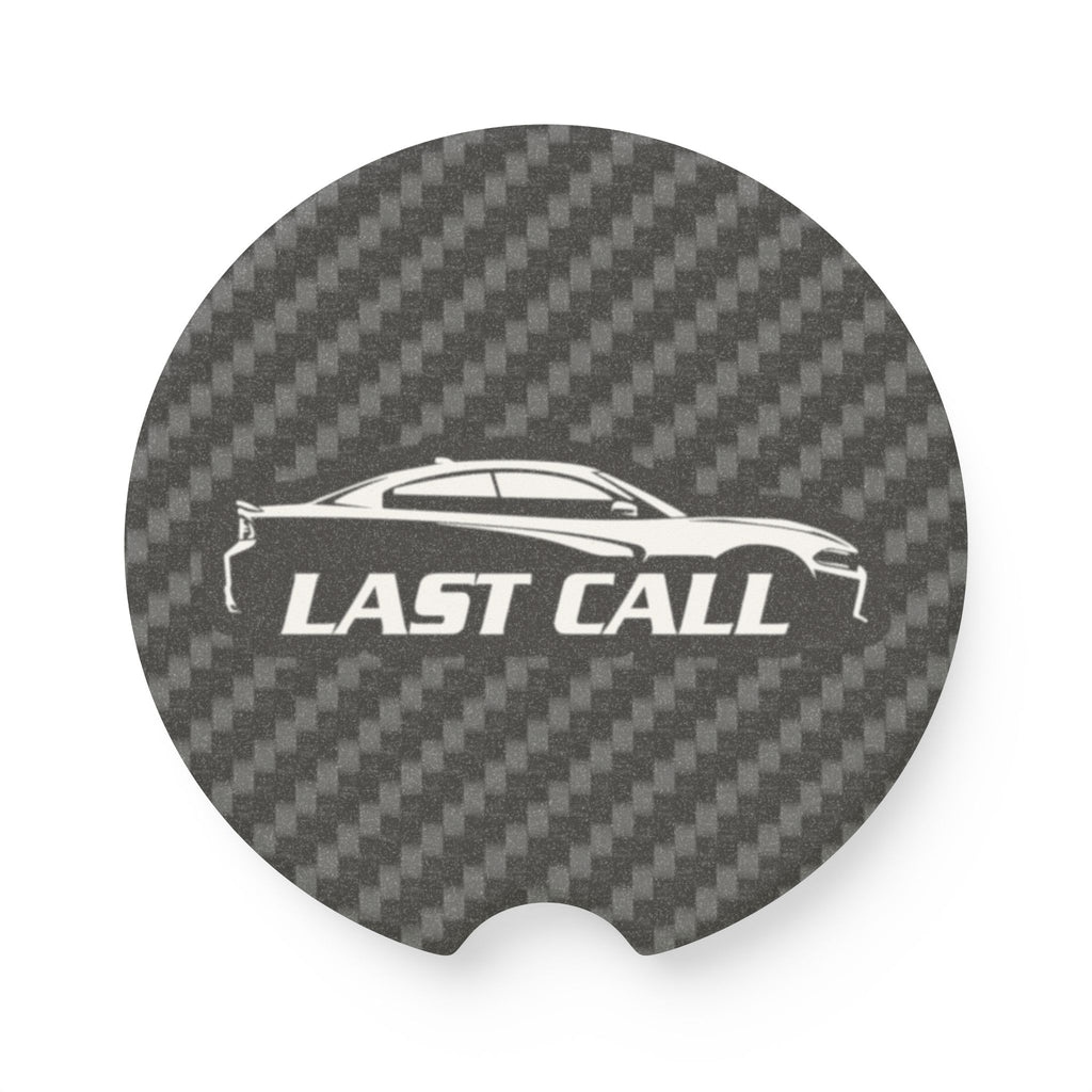 Charger Last Call Carbon Fiber Soapstone Car Coaster