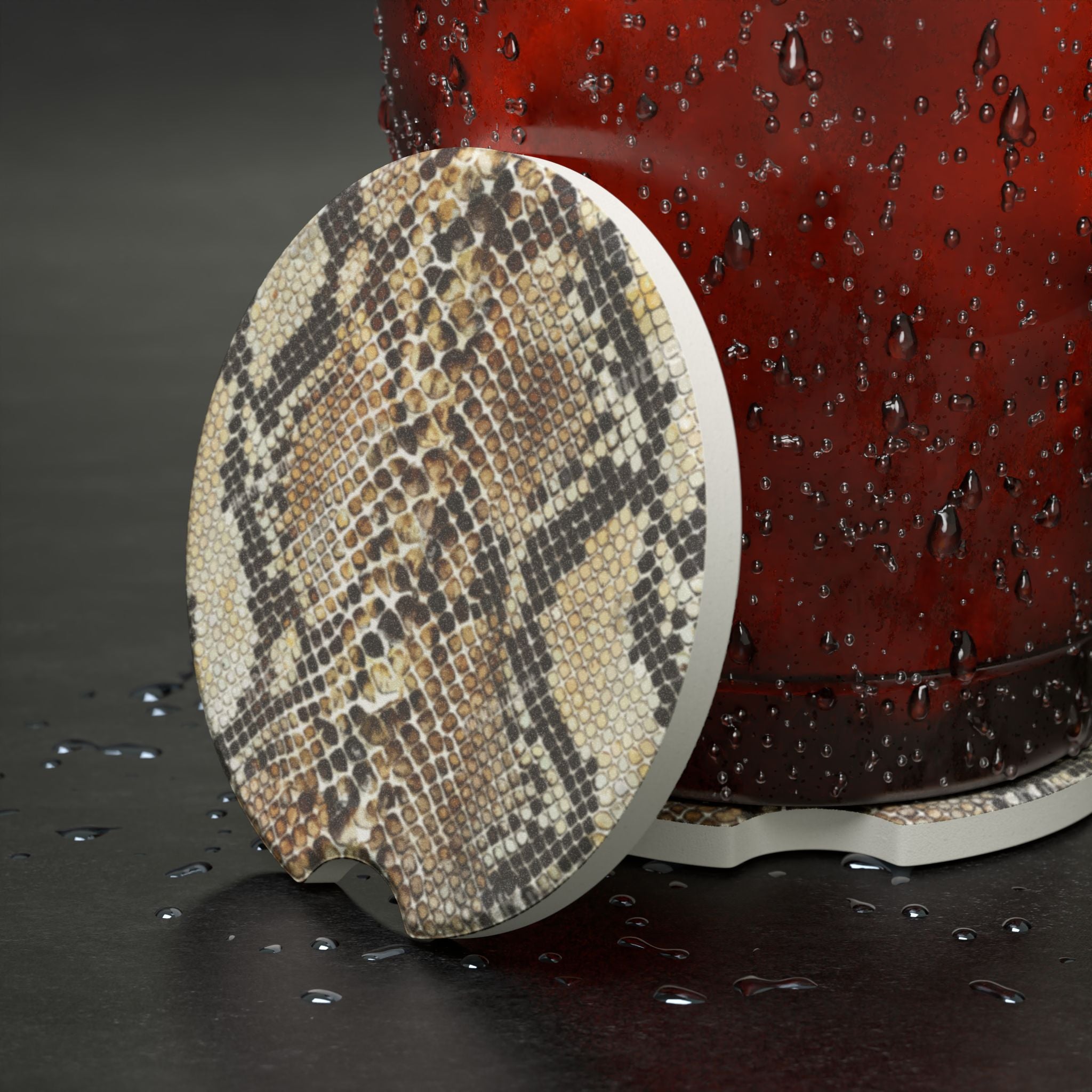 Snake Skin Soapstone Car Coaster