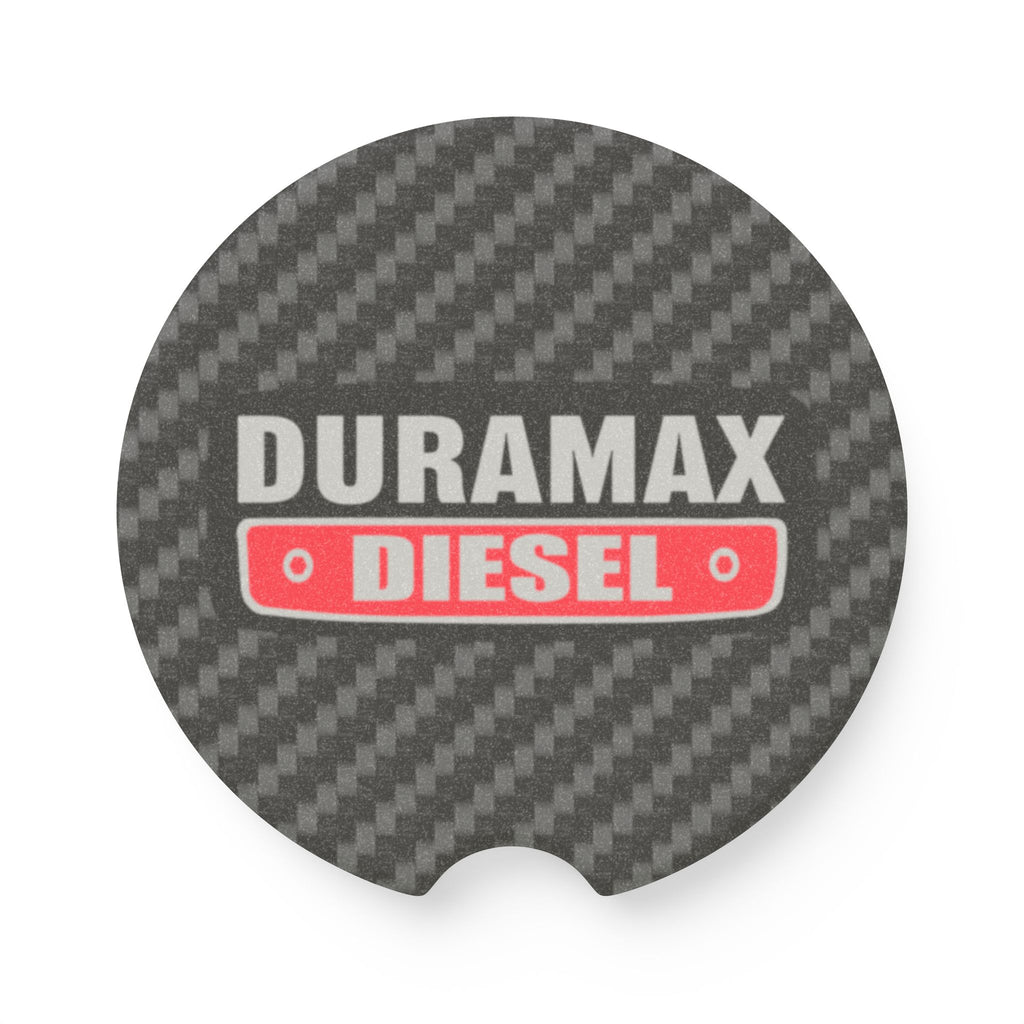 Duramax Diesel Carbon Fiber Soapstone Car Coaster