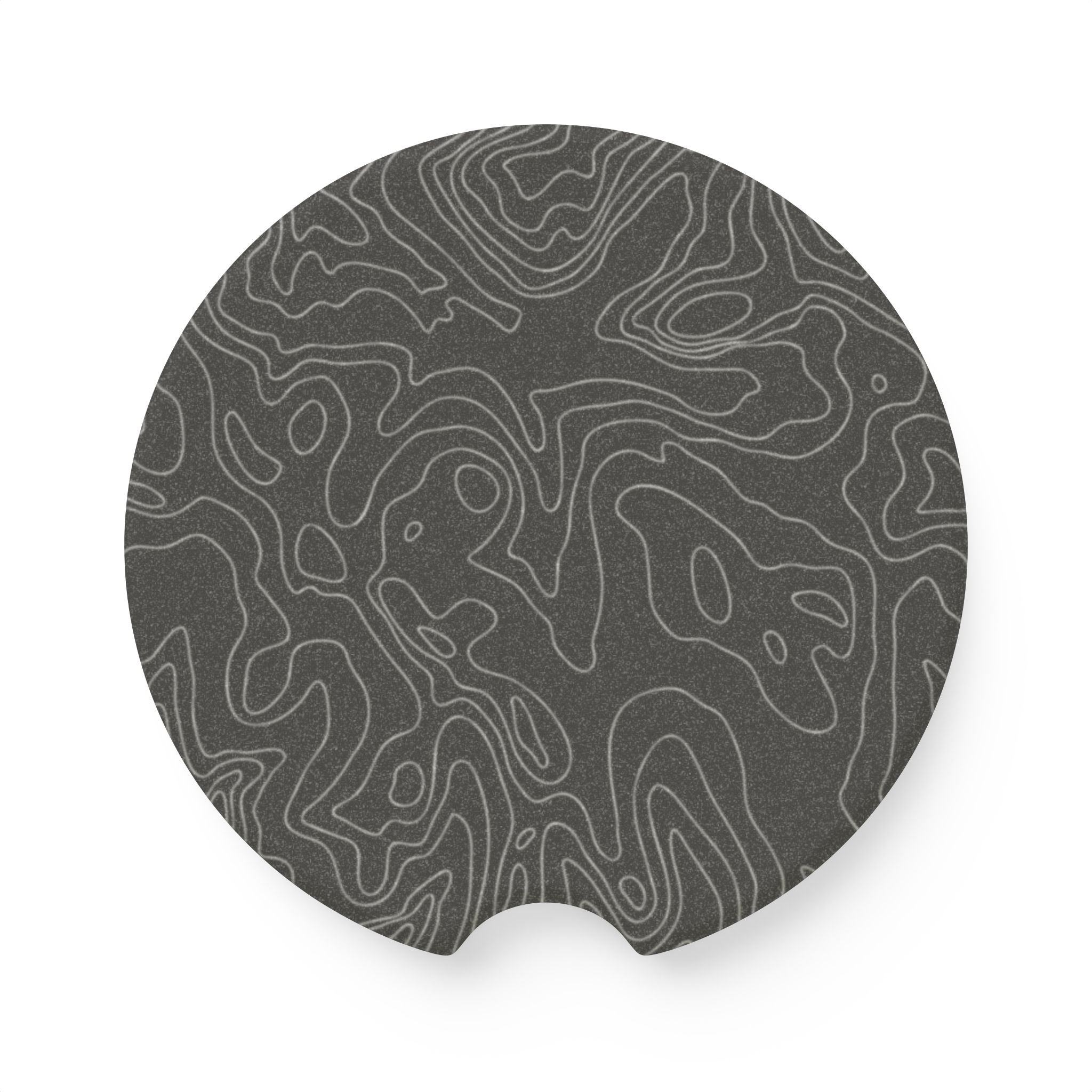 Topo Topographic Lines Soapstone Car Coaster