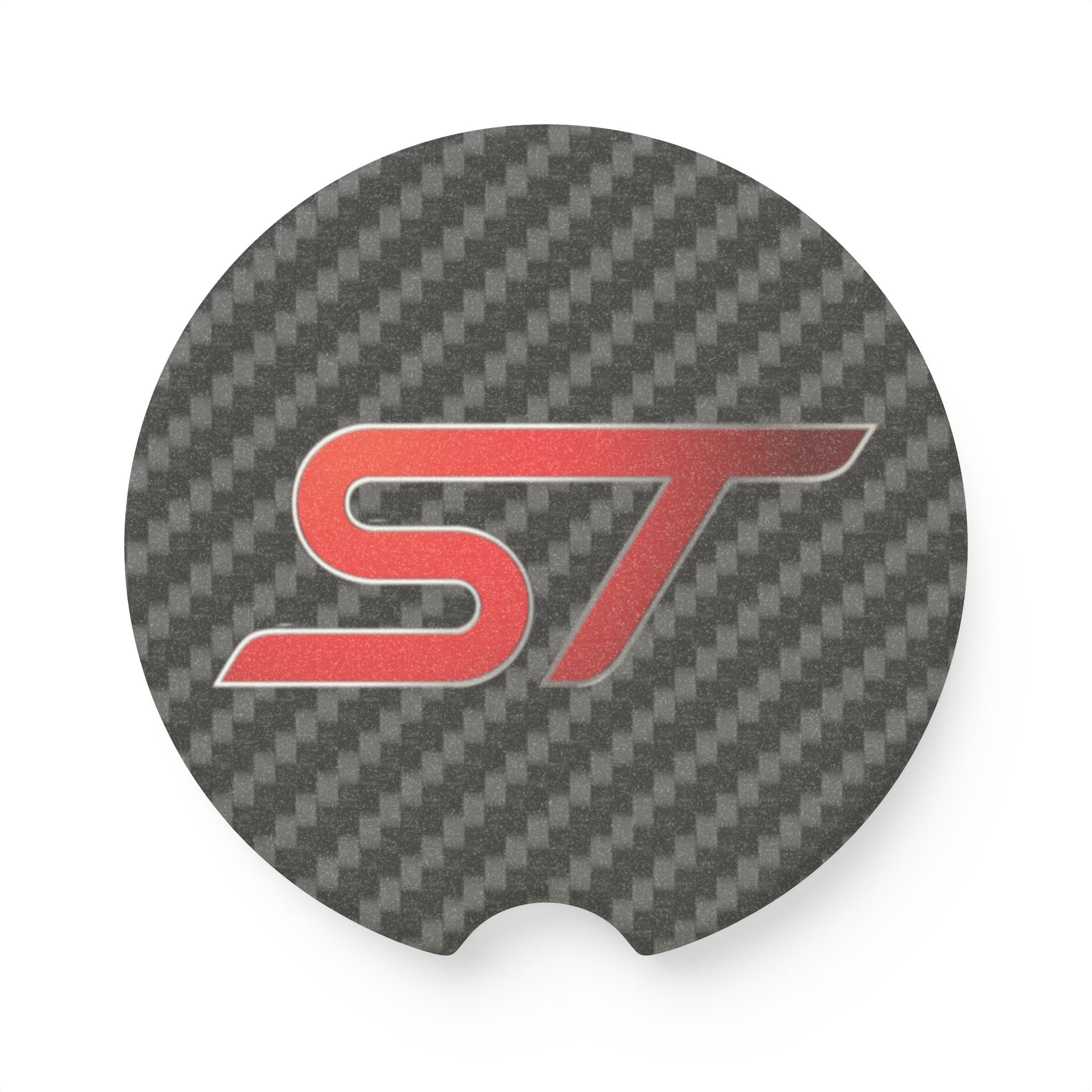 Ford ST Carbon Fiber  Soapstone Car Coaster